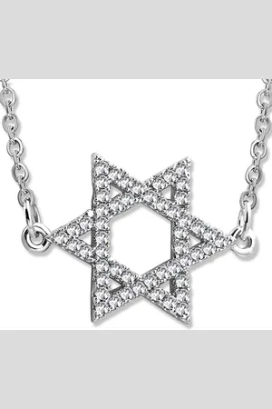 Amanto Ketting Donate - 316L Staal PVD - Davidster - 16x22mm - 45cm