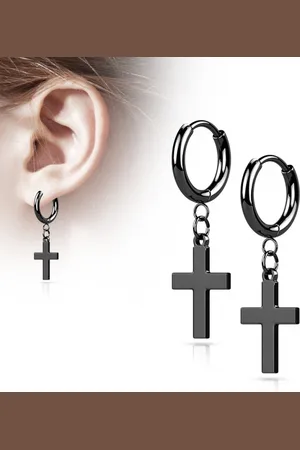 LMPiercings NL Oorbellen cross hanger