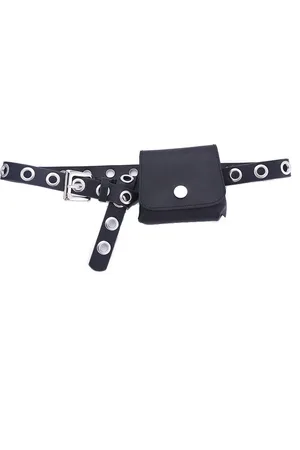 Merkloos Riem met Tasje - Kunstleer - 105x2,4 cm