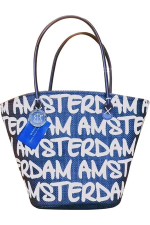 Merkloos Robin Ruth Hoogwaardig Fashion Rieten Strandtas - Milou L