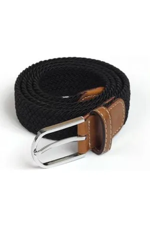 Merkloos Elastische Comfort Riem - Gevlochten Riem - Elastisch gevlochten Riem - Totale lengte 105 cm –