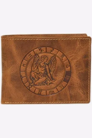 Greenburry Vintage Lederen Heren Portefeuille Met Sterrenbeeld