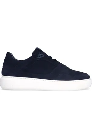 Manfield Heren - Navy suède sneakers
