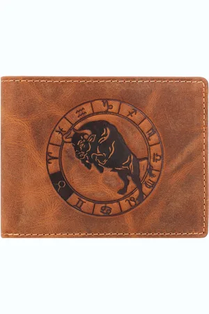 Greenburry Vintage Lederen Heren Portefeuille Met Sterrenbeeld