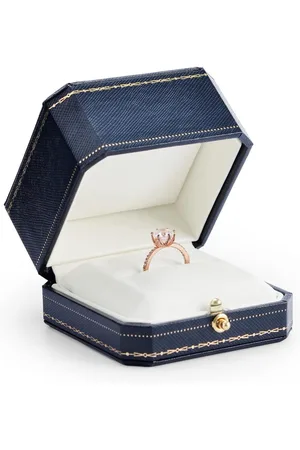 Merkloos Achthoekige ringdoos - verlovingssieraden - luxe geschenkdoos