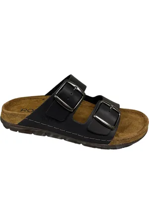 Rohde 5865 90 Rodigo Black-slippers-slippers -lederen slippers