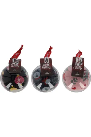 Apollo Kerstsokken dames in kerstbal - 6-Pack -