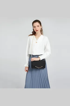 Merkloos Elegante Kettingzak Damestas Clutch tas Handtas Bruiloft Avondtasje Meisje
