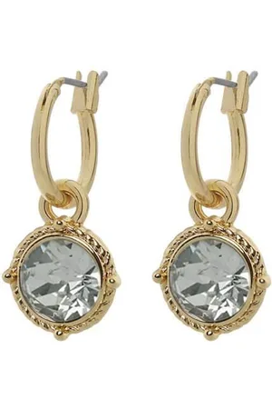 Biba Hang Oorbellen Goud met Swarovski Steentje Lt. Azore