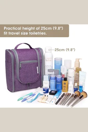 Merkloos Hangtoilettas voor make-up en cosmetica voor vrouwen, meisjes, kinderen, A-paars, free