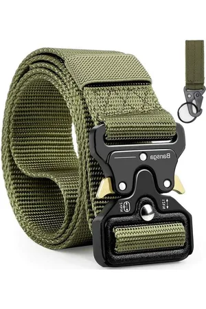 Merkloos Tactical Belt Heavy-Duty Verstelbare Nylon Riem in Militaire Stijl Met Zinklegering Gesp Militaire Snelsluiting Tailleband-Multifunctionele Riem Tactical Belt