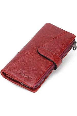 Contacts Leren portemonnee heren Crazy Horse Leather - portefeuille heren - mannen cadeautjes cadeau voor man - portemonnee heren pasjes houder - Top kwaliteit Leer