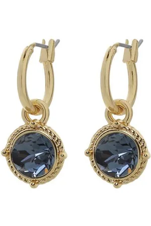 Biba Hang Oorbellen Goud met Swarovski Steentje Montana