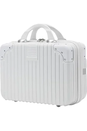 Merkloos Make-up Travel Case Hard Shell Vanity Cases Draagbare Waterdichte ABS Cosmetische Case met Elastische Band en Ritssluiting Handbagage Cosmetische Case voor Vrouwen Meisje