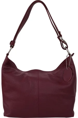 AmbraModa Dames lederen handtas schoudertas hobo tas GL005