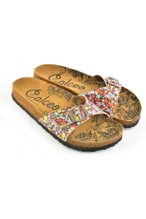 Goby Colorful Flowers - Sandalen - Slippers - Hoge kwaliteit - Handmade