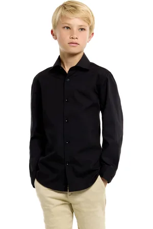 OppoSuits Lange Mouwen Overhemd Black Knight Teen Boys - Tiener Overhemd - Casual Effen Gekleurd -
