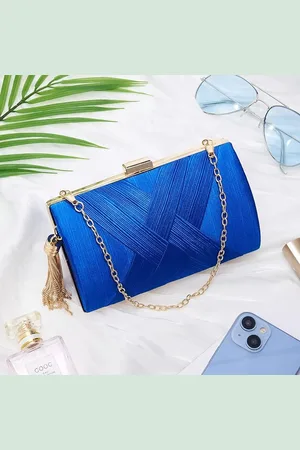 Merkloos Vrouwen Clutch Bag Avondtas Omzoomd Avond Handtas, Lady Party Bruiloft Clutch Portemonnee Ketting Schouder Cross Body Bag