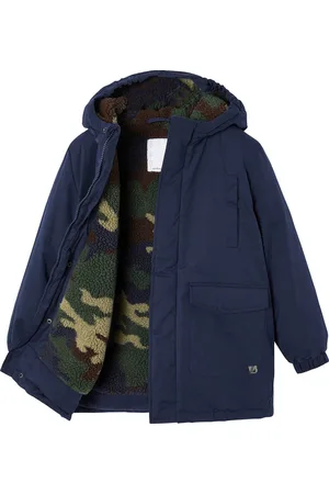 Vertbaudet Parka met capuchon voor jongens met camouflage sherpavoering