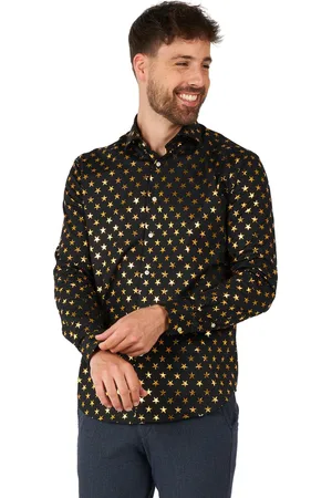 OppoSuits Shiny Star Shirt - Heren Overhemd - Carnavalskleding - - EU39