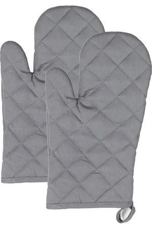 Merkloos Set van 2 ovenwanten, katoen, hittebestendig, , 18x25 cm