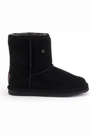 Warmbat Kangaroo Women Suede - Zwarte Laarzen-42
