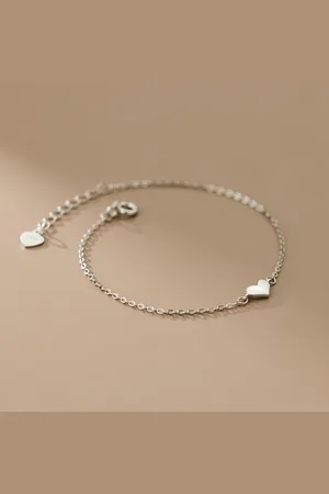 Lazy Cat Zilveren Armband - Armband Dames - Hartje