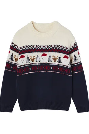 Vertbaudet Kinder Weihnachtspullover mit Jacquardmuster Capsule FAMILY