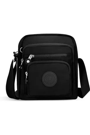 Merkloos Crossbody Bag Schoudertas voor dames, sportieve schoudertas voor dames, middelgroot, nylon, crossbag, brede riem, cadeau voor dames, winkelen, reizen, school