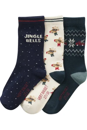 Vertbaudet Set van 3 paar kerstsokken voor jongens.