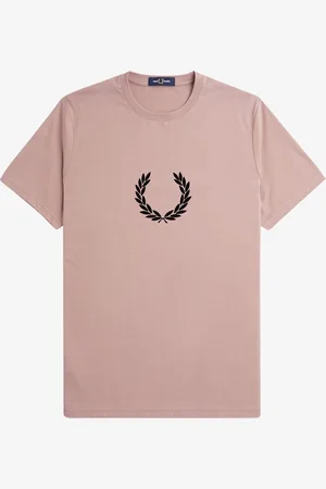 Fred Perry Flocked Laurel Wreath Gra Tee