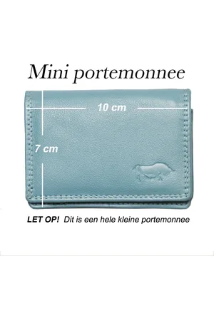 ARRIGO BELLO Dames Portemonnee Mini Leer - Dames Portemonnee Extra Klein