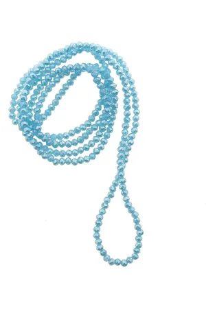 Juleeze Melady Halsketting Dames 4mmx1m Glas Ketting Dames Kralenketting