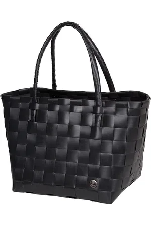 Handed By Duurzame handgevlochten boodschappentas - Shopper - Weekendtas - Strandtas -Sporttas - Paris - zwart - black