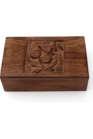 Merkloos Verjaardagscadeau houten sieradendoosje met slot en sleutel - handgemaakt - sieraden organizer - aandenken doos - schatkist - snuisterij houder - horloge doos - 20 x 12 - uniek design