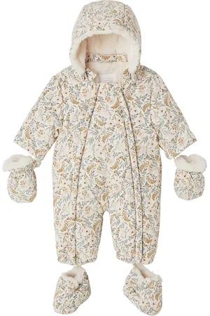 Vertbaudet Met imitatiebont gevoerd babypakje met afneembare wanten en slofjes