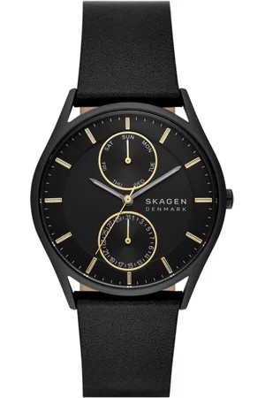Skagen Holst Multifunction SKW6911 Horloge - Leer - Zwart - Ø 40 mm