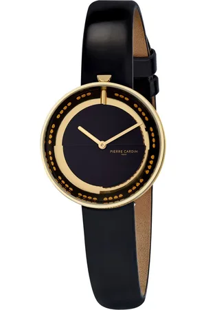 Pierre Cardin Marais CMA.0002 Horloge - Leer - Zwart - Ø 32 mm