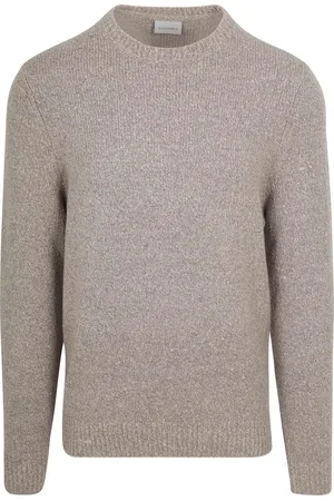 Suitable Pullover Boiled Wool Taupe
