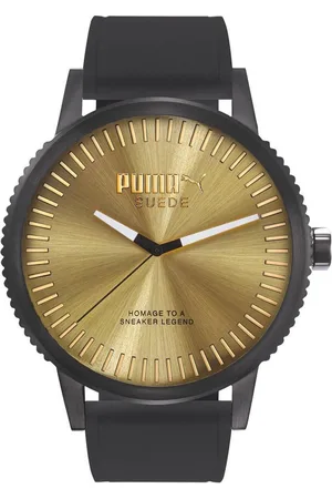 PUMA Suede PU104101007 Horloge - Siliconen - Zwart - Ø 45 mm