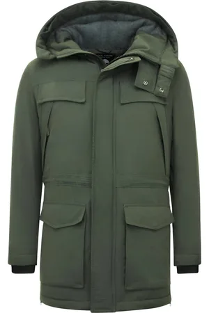 Enos Parka Heren Winterjas - Gewatteerde Jassen - Heren Jas Winter - 891 - Groene Jas