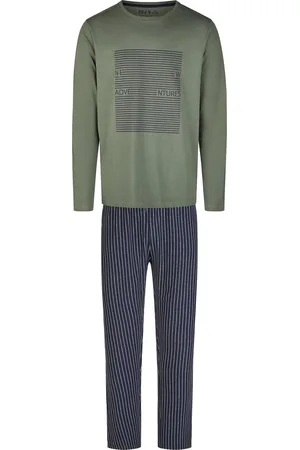 Phil & Co. Berlin Lange Heren Pyjama Set Katoen /Blauw