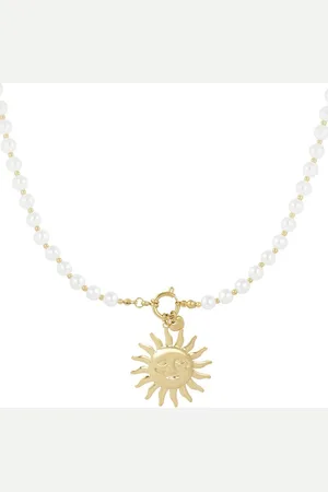 Bijoutheek Collier Parels Zon
