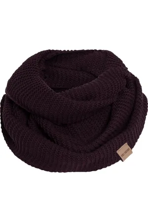 Knit Factory Jamie Gebreide Colsjaal - Ronde Sjaal - Nekwarmer - Wollen Sjaal - Paarse Colsjaal - Dames sjaal - Heren sjaal - Unisex - - One Size