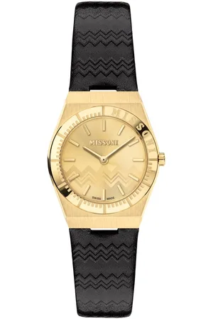 Missoni Milano MWDCA0223 Horloge - Leer - Zwart - Ø 28 mm