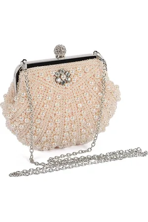 Merkloos Avondtas voor dames, parels, clutch, bruiloft, clutch, tas, parels, schoudertas