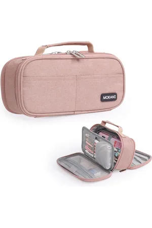 Merkloos Grote capaciteit etui voor school, kantoor en make-up, multifunctionele organizer voor kinderen en volwassenen