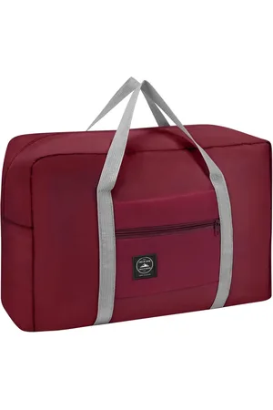 Merkloos Opvouwbare gymtas voor dames - Reisplunjezak weekendtassen waterdicht - Grote handbagage tas - Lichtgewicht ziekenhuistas - Ruime handbagage voor sport en reizen - Wine Red