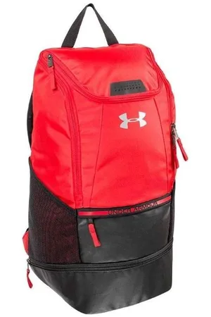 Under Armour Storm Striker 4 Rugzak | Rood / Zwart |Multi Sport | Unisex | Voetbal, Basketbal, Volleybal, Handbal, Korfbal, Rugby, American Football, Waterpolo | Backpack Tas | SB-SBP4