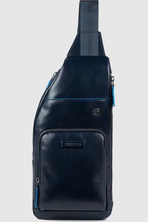 Piquadro Slingtas Blue Square Revamp Mono Sling Bag Blauw